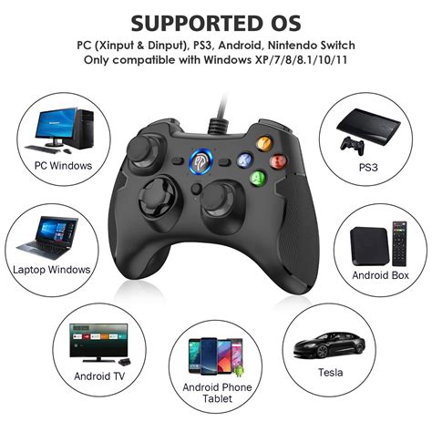 Buy nbsp;Wired Gaming Controller,PC Game Controller Joystick with Dual ...