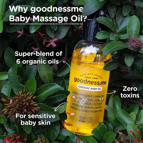Buy GOODNESS.ME CERTIFIED ORGANIC BABY MASSAGE & HAIR OIL SUPER BLEND ...