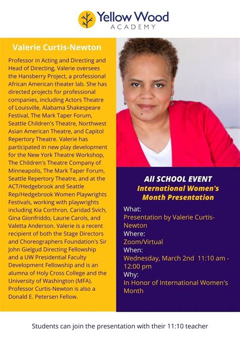 Yellow Wood Academy on LinkedIn: Thanks to Valerie Curtis-Newton for ...