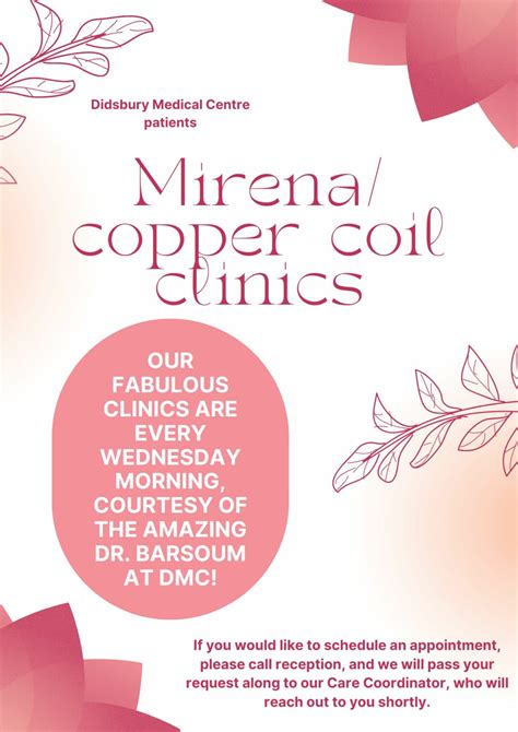 Mirena/copper coil clinics – The Didsbury Medical Centre