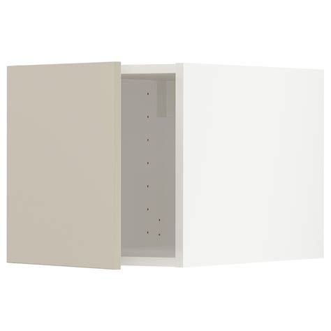 METOD top cabinet, white/Havstorp beige, 40x60x40 cm (16x24x16") - IKEA