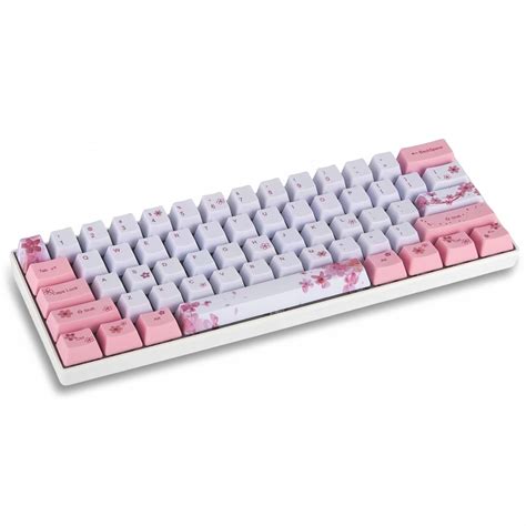 Buy Cherry Blossom Pink Mechanical Keyboard,60% Compact Hot Swap Blue ...