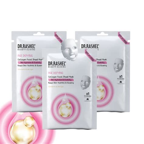 DR.RASHEL Age Defying Face Sheet Mask With Serum For Women and Men ...