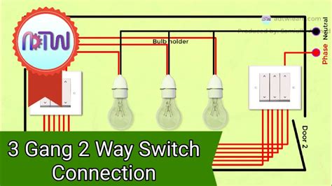 Image result for Two-Way 2 Gang Switch Connection