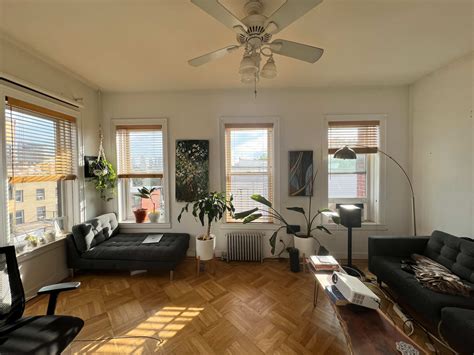 Well lit historical Greenpoint Brooklyn neighborhood top floor ...