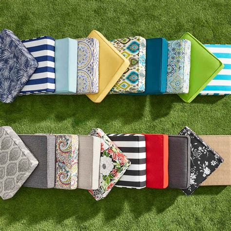 Canal Blue Canvas Single Outdoor Deep Seat Cushion | At Home