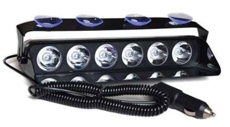 Automaze High Power 6 LED Red-Blue Strobe Flasher Warning Police Light ...