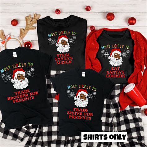 Black Santa Claus Christmas Pajamas, Brown Santa Christmas Pajamas ...