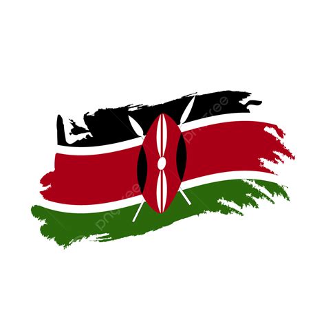Kenya Flag With Waving Brush Stroke Clipart Hd Images, Kenya Flag Brush, Kenya Flag Watercolor ...