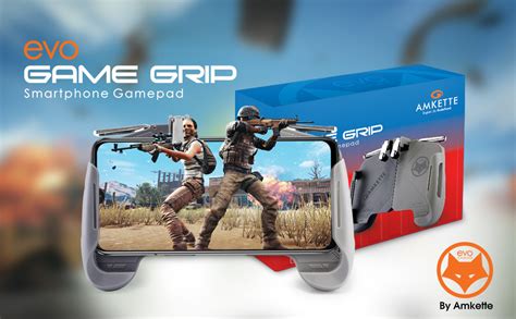 Amkette Evo PUBG Mobile Game Grip with Dual Triggers and sensitive ...