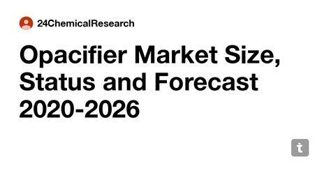 Opacifier Market Size, Status and Forecast 2020-2026 — Teletype