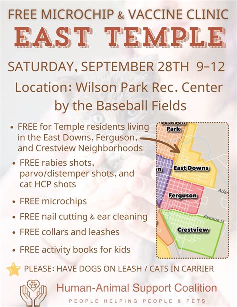 FREE Vaccines, Microchips, & More for 76501 Residents!, Wilson Park ...