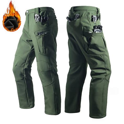 Huankd Men's Winter Pants Water Resistant Fleece Lined Snowboard Ski ...