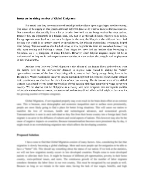 Transnationalism And Migration