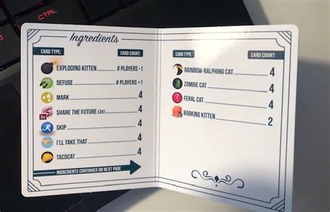 Image result for Exploding Kittens Recipes for Disaster All Cards Types