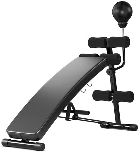 Goplus Adjustable Sit up Bench, Incline/Decline Curved Slant Board ...