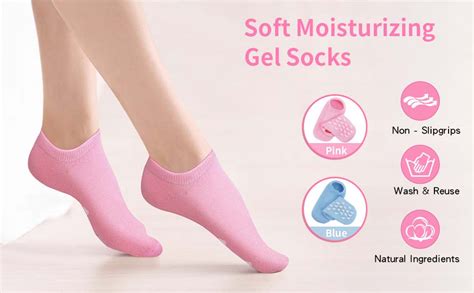 KYTRONIC Moisturizing Silicone Spa Gel Socks for Women&Men for Dry Feet ...