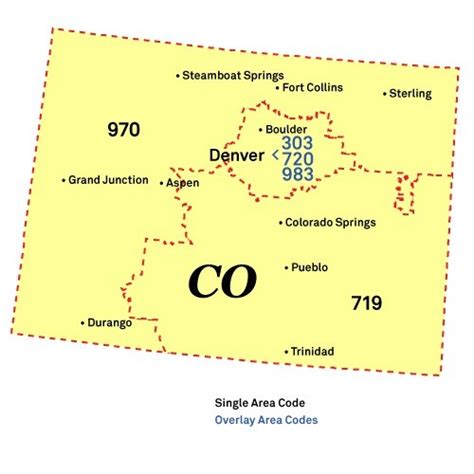 Image result for 970 Area Code Location Map