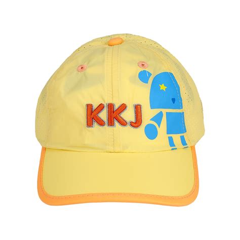 LETTER EMBROIDERED CAP - YELLOW