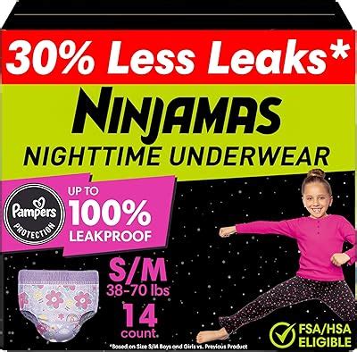 Ninjamas Girls Bedwetting Nighttime Underwear - Size India | Ubuy