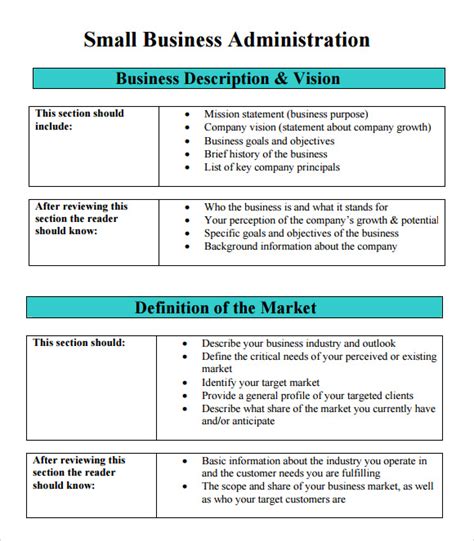 Small Business Plan Sample 的图像结果