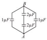 In a given network the equivalent capacitance between A and B is C 1= C ...