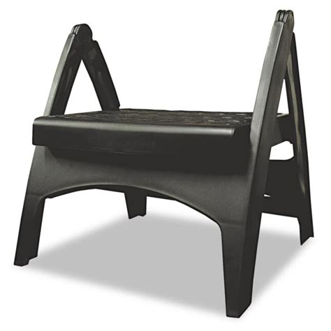 Adams Manufacturing 1-Step 300-lb Capacity Black Plastic Foldable Step ...