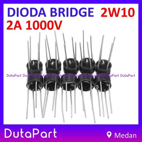 Jual 2W10 2A 1000V Dioda Jembatan Bridge Rectifier Diode Rangkaian 4 ...