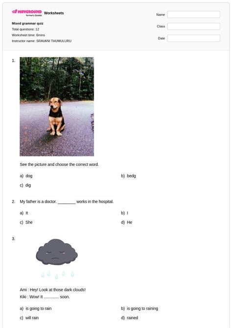 50+ Grammar worksheets for Class 2 on Wayground | Free & Printable