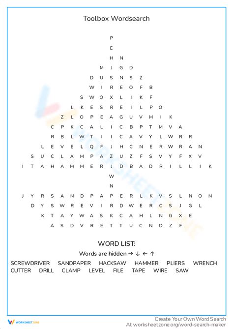 Image result for ToolBox Word Search