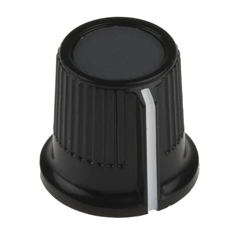 RS PRO | RS PRO 16.2mm Black, Grey Potentiometer Knob for 6mm Shaft ...