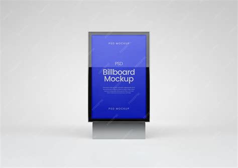 Realistic vertical outdoor digital billboard mockup | Premium PSD