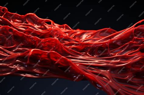 Premium AI Image | Blood in motion arterial flow closeup blood photo