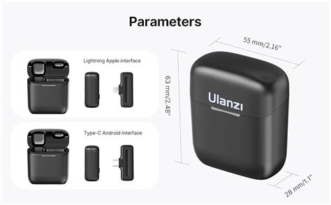 ULANZI J11 Wireless Lavalier Microphone for USB C Phone, 1-in-1 Plug ...