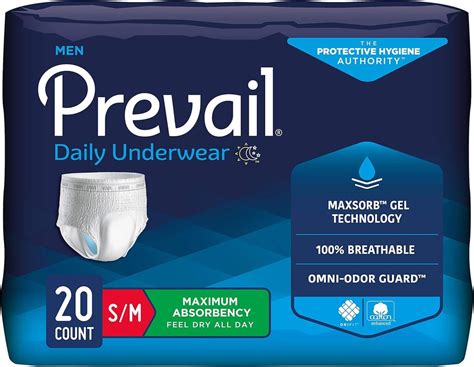 Prevail Men's Incontinence Underwear - Small/Medium