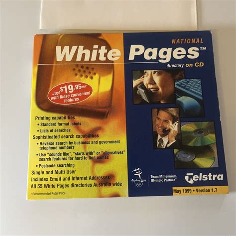 White Pages Australia National Phone Directory On CD Telstra 1999 PC C ...