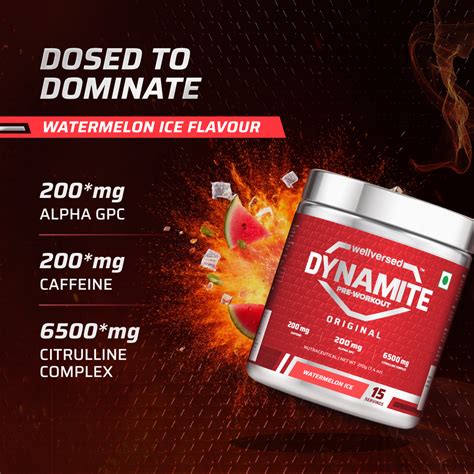 Dynamite Pre-Workout (210g, 15 Servings) | Watermelon Ice — Wellversed