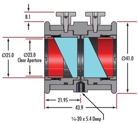 25mm Dia, 0 - 26° Risley Prism Mount | Edmund Optics
