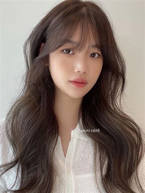 korean hair with bangs
