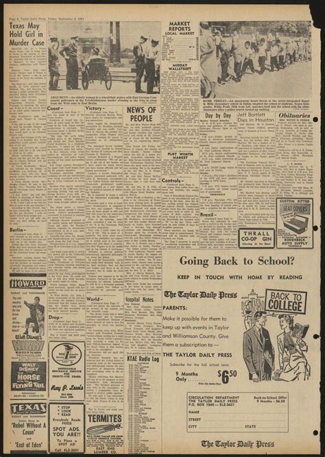 The Taylor Daily Press (Taylor, Tex.), Vol. 48, No. 226, Ed. 1 Friday ...