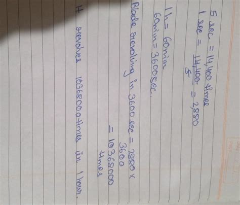 The blades of a mixer revolve 14,400 times every 5 seconds. How many ...