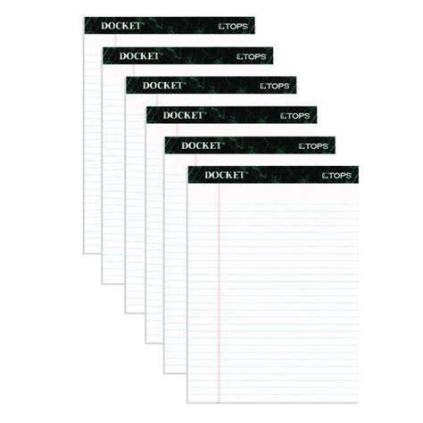 Docket Ruled Perforated Pads, Wide/Legal Rule, 50 White 8.5 x 11.75 ...