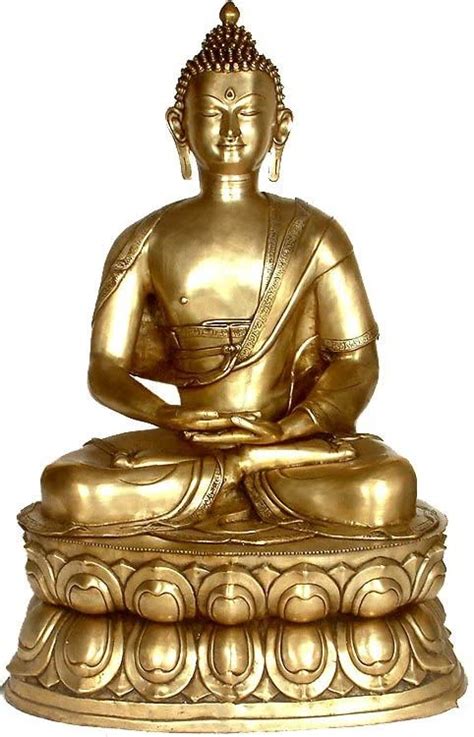 Dattatreya Brass Large Blessing Buddha Statue, Height 38" I Home Decor ...