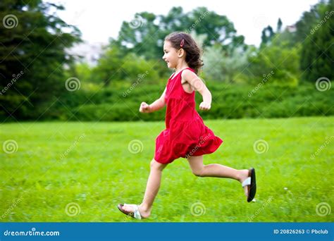 Running Little Girl