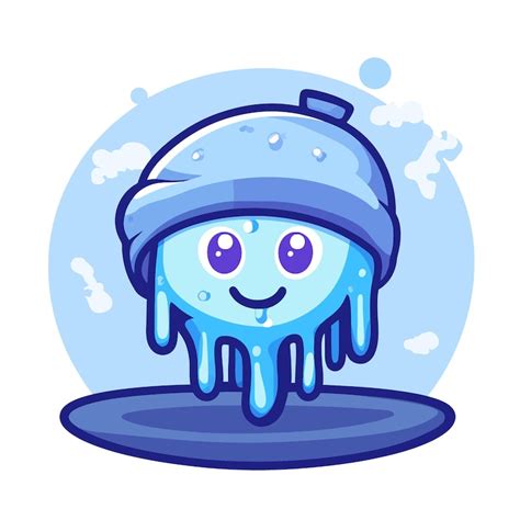 Stylized cold wave icon with cartoon elements vector illustration ...