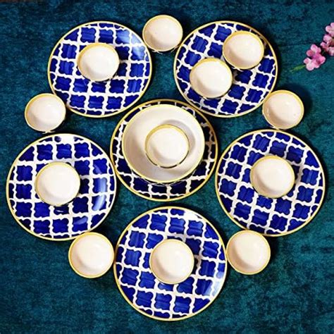 Freakway Morrocan/Umrao Handpainted' Permium Ceramic 6 Dinner Plates ...