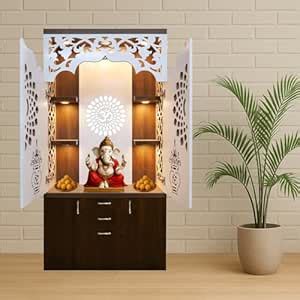 Alpine Willow 3x6 Ft Temple for Home with Door I Mandir for Home Big ...