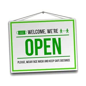 Welcome, We're Open Please, Wear Face Mask and Keep Safe Distance ...