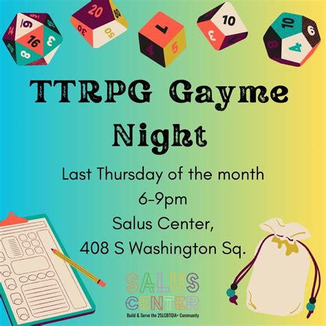 TTRPG Gayme Night, 408 S Washington Square, Lansing, MI, United States ...