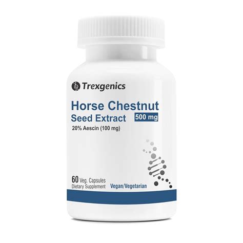 Buy Trexgenics® HORSE CHESTNUT 500mg (20% aescin) Standardized Leg ...